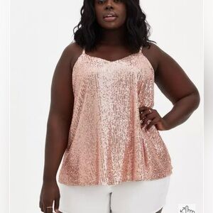 Torrid Rose Gold Sequin Camisole